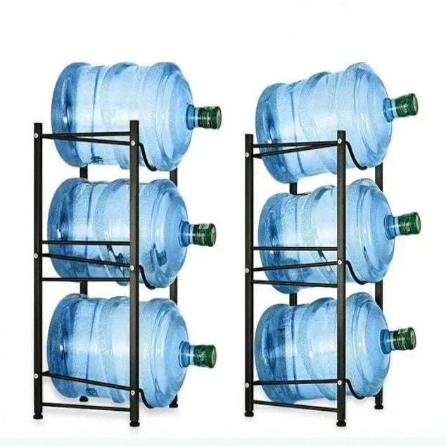 3 Tier Black Water Cooler Jug Rack