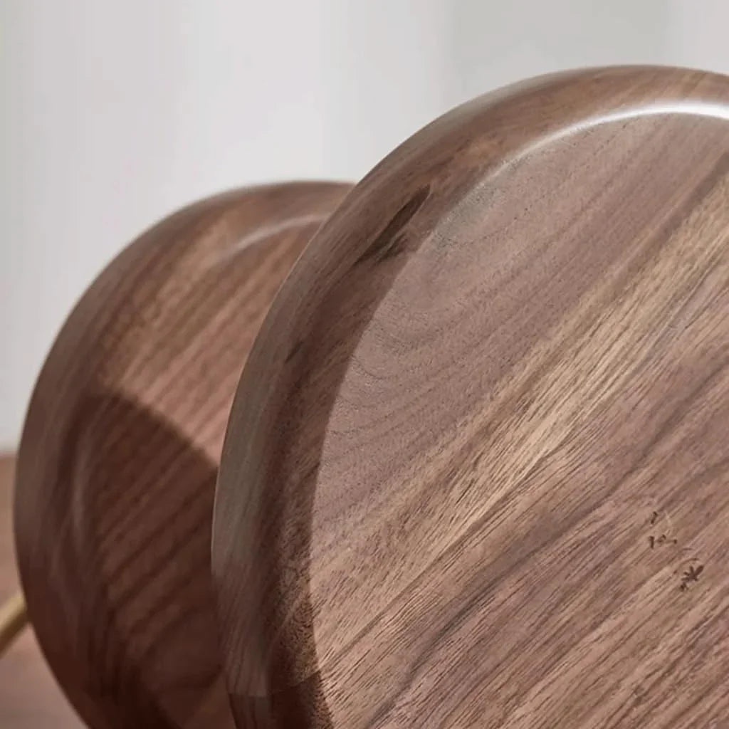 Wooden Round Double Layer Dessert Serving Tray – Elegant Tiered Display Stand